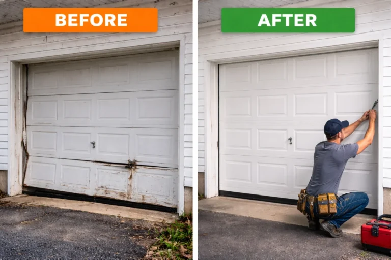 Garage door repair transformation_ Before & After-geotagged